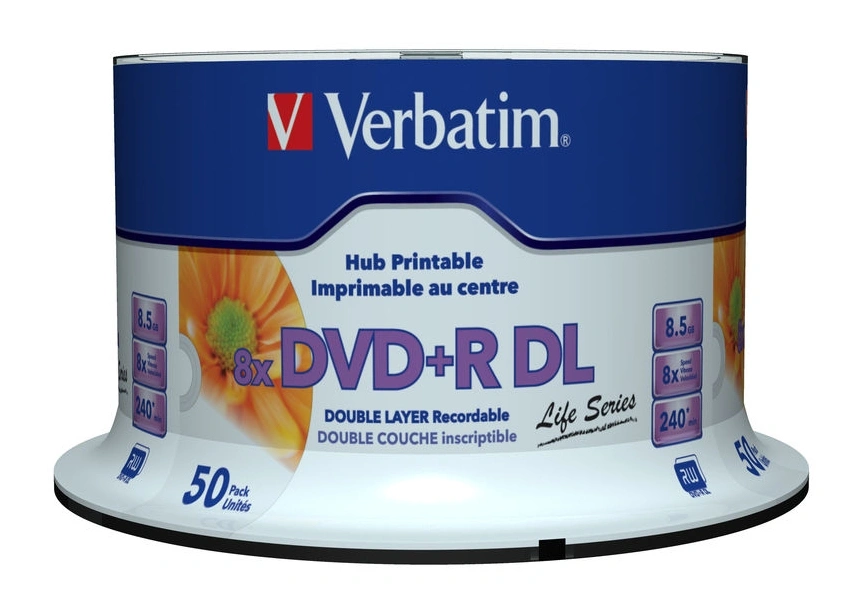 Verbatim DVD+R DL (8xPrintable, 8,5GB), 50 cake