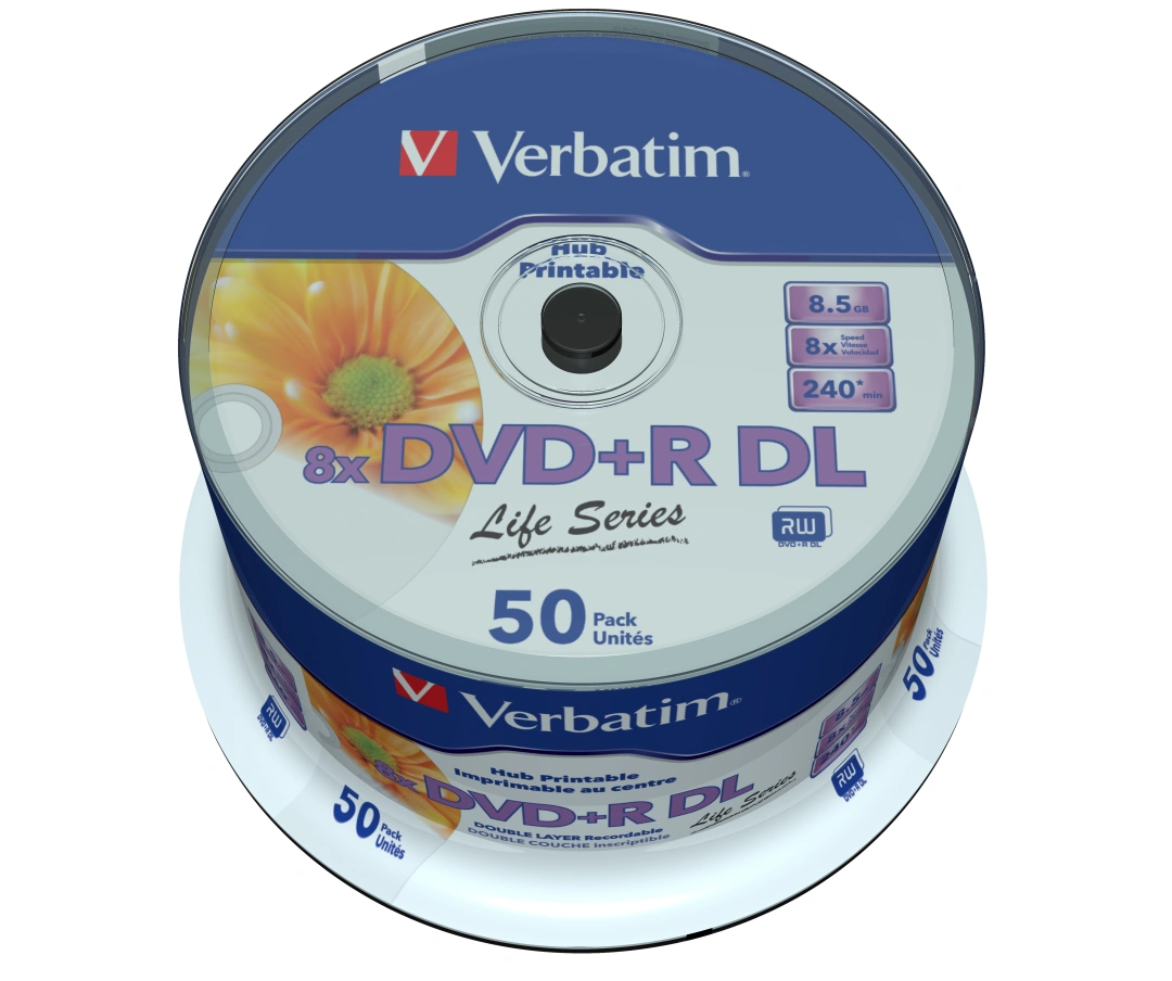 Verbatim DVD+R DL (8xPrintable, 8,5GB), 50 cake