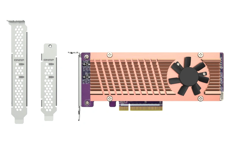 QNAP QM2-2P-384A - pro disky 2x SSD M.2 22110/2280 PCIe, (Gen3 x4)