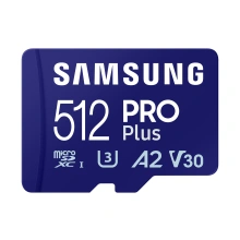 Samsung Micro SDXC PRO Plus 512GB UHS-I U3 (180R/130W + USB adaptér (MB-MD512SB/WW)