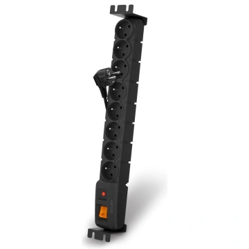 Solarix Napajeci panel ACAR S8 FA 3m 8 pozic BK včetně držáků do 19