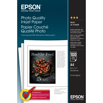 Epson Photo Quality Inkjet Paper - A4 - 100 Listů