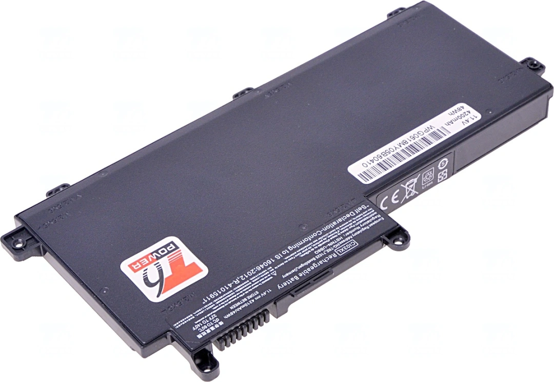 Baterie T6 Power pro notebook Hewlett Packard HSTNN-I67C-5, Li-Poly, 11,4 V, 4200 mAh (48 Wh), černá