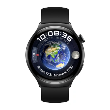 Chytré hodinky Huawei Watch 4 (Sport) - Black Stainless Steel Case + Black Fluoroelastomer Strap (55