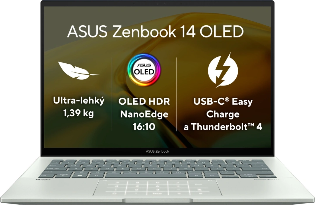 ASUS Zenbook 14 OLED (UX3402, 12th Gen Intel), stříbrná