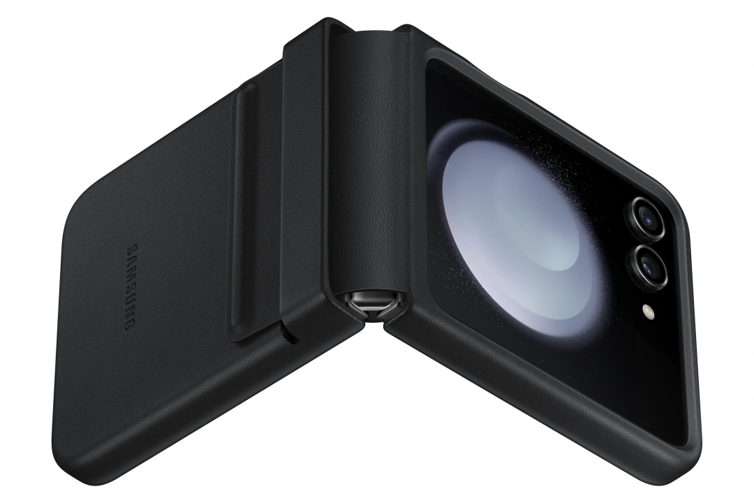Samsung zadní kryt z eko kůže pro Galaxy Z Flip5, černá