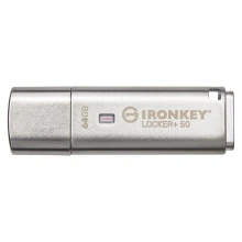 Kingston IronKey Locker+ 50 - 64GB, stříbrná