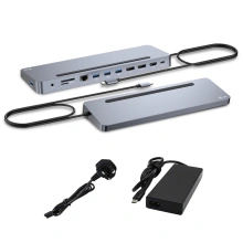 i-tec dokovací stanice USB-C Metal Ergonomic, 3x 4K Display, PD 100W + i-tec Universal Charger 100 W