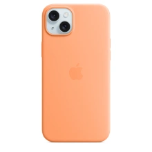 Apple Silikonový kryt s MagSafe pro iPhone 15 Plus, sorbetově oranžová