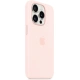 Apple Silikonový kryt s MagSafe pro iPhone 15 Pro, světle růžová