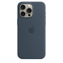 Apple Silikonový kryt s MagSafe pro iPhone 15 Pro Max, bouřkově modrá
