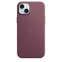 Apple kryt z tkaniny FineWoven s MagSafe na iPhone 15 Plus, morušově rudá