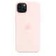 Apple Silikonový kryt s MagSafe pro iPhone 15 Plus, světle růžová