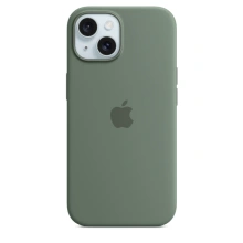 Apple Silikonový kryt s MagSafe pro iPhone 15, cypřišově zelená