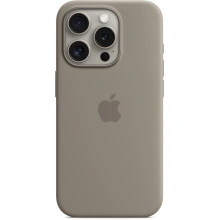 Apple Silikonový kryt s MagSafe pro iPhone 15 Pro, jílově šedá