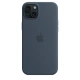 Apple Silikonový kryt s MagSafe pro iPhone 15 Plus, bouřkově modrá
