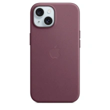 Apple kryt z tkaniny FineWoven s MagSafe na iPhone 15, morušově rudá