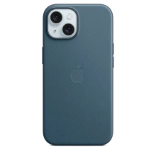 Apple kryt z tkaniny FineWoven s MagSafe na iPhone 15, tichomořsky modrá