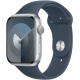 Apple Watch Series 9, 45mm, Silver, Storm Blue Sport Band - S/M