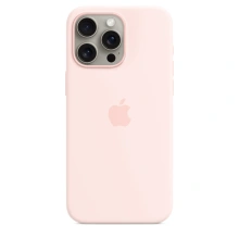 Apple Silikonový kryt s MagSafe pro iPhone 15 Pro Max, světle růžová