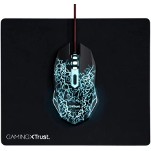 Trust Basics gaming myš a podložka, černý