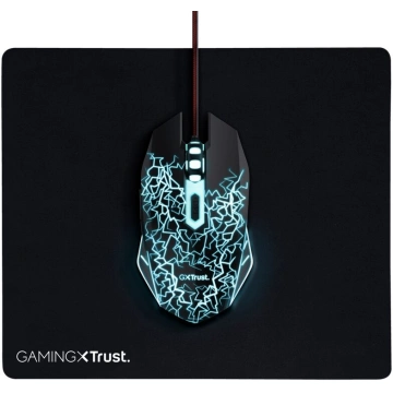 Trust Basics gaming myš a podložka, černý