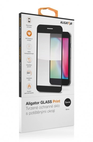 Aligator ochranné tvrzené sklo GLASS PRINT, Xiaomi Redmi A2 black