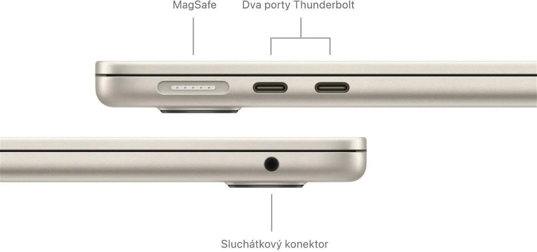 Apple MacBook Air 13, M3 8-core/8GB/512GB SSD/10-core GPU, bílá (M3, 2024)