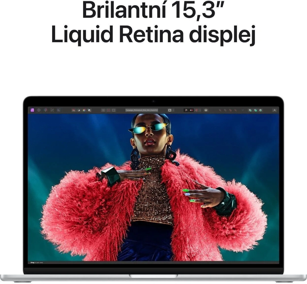 Apple MacBook Air 15, M3 8-core/8GB/256GB SSD/10-core GPU, stříbrná (M3, 2024)