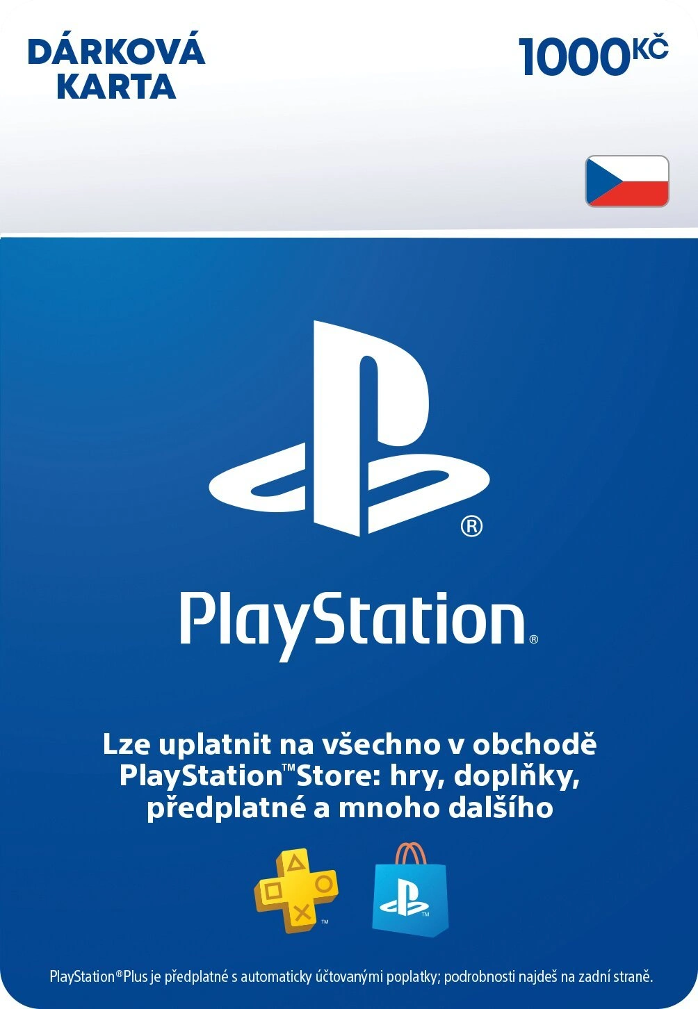 PlayStation Store - Gift Card 1 000 CZK - ESD