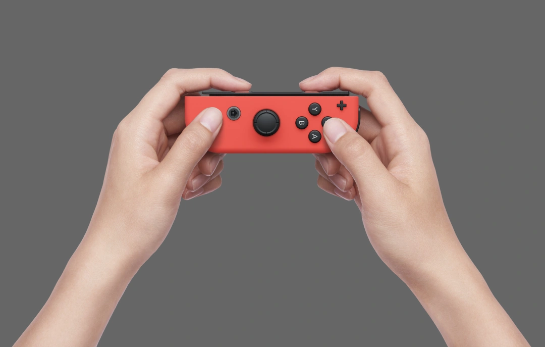 Nintendo Switch OLED, neon red&blue 