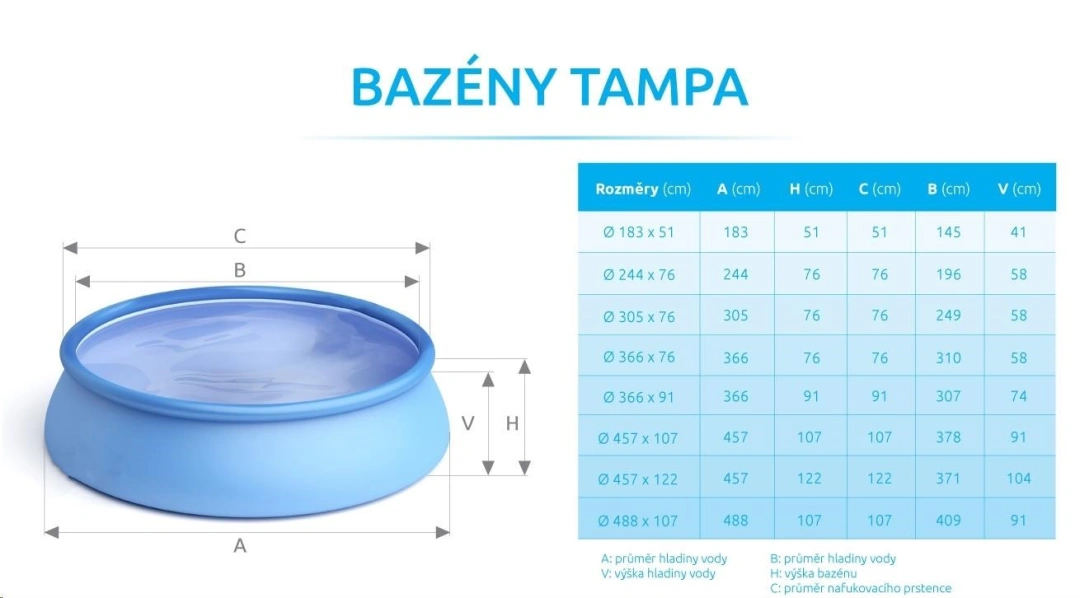 Marimex Bazén Tampa 1,83 x 0,51 m bez filtrace