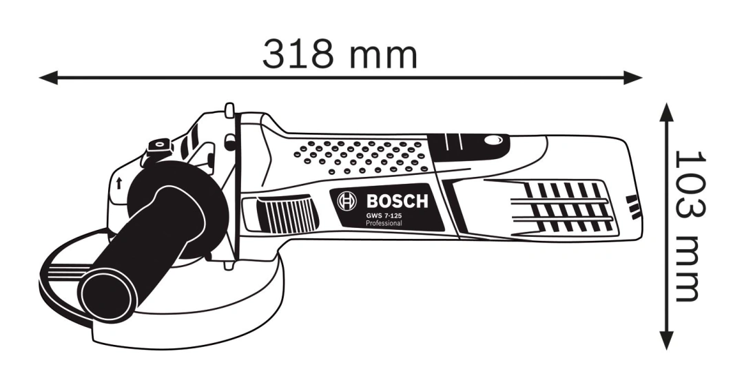 Bosch Úhlová bruska GWS 7-125-RSP, Professional