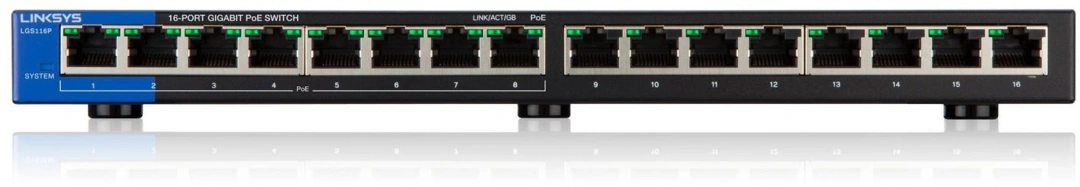 Linksys LGS116P - 16port gigabitový switch s PoE