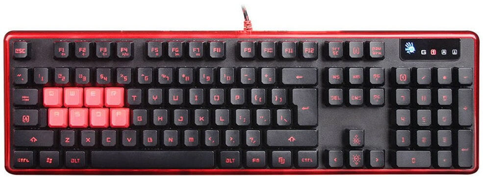 A4tech Bloody B2278 red, podsvícená herní klávesnice, USB, CZ
