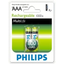 Philips AAA 800mAh MultiLife, NiMh dobíjecí baterie - 2ks