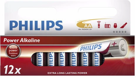 Philips AA PowerLife, alkalická - 12ks