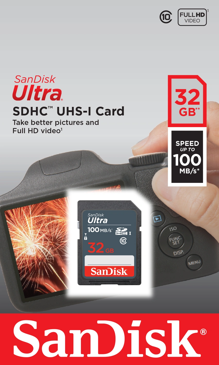 SanDisk Ultra 32GB SDHC Mem Card 100MB/s