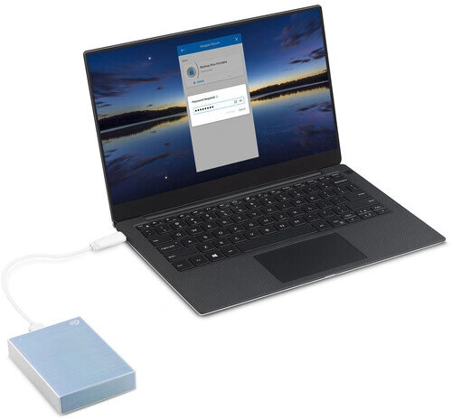 Seagate One Touch Portable - 1TB, světle modrá