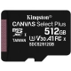 Kingston Micro SDXC Canvas Select Plus 100R 512GB 100MB/s UHS-I
