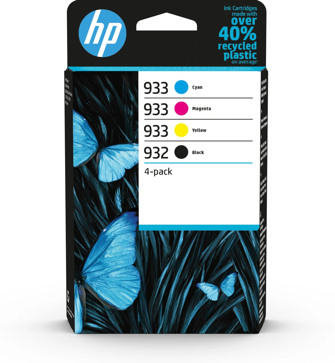 HP 932 Black / 933 CMY Original Ink Cartridge 4-Pack