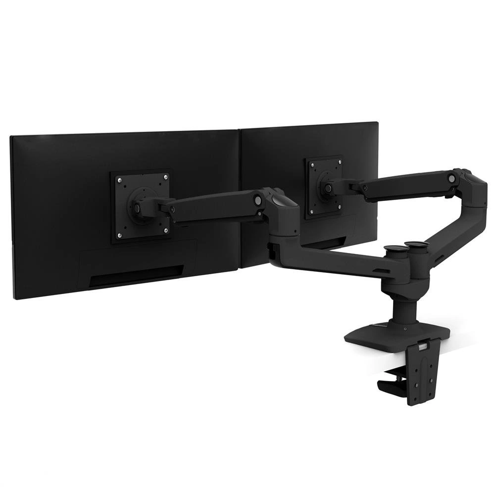 Ergotron LX Dual Side-by-Side Arm (matte black), stolní ramena pro 2 lcd. max. 27", flexibilní, čern
