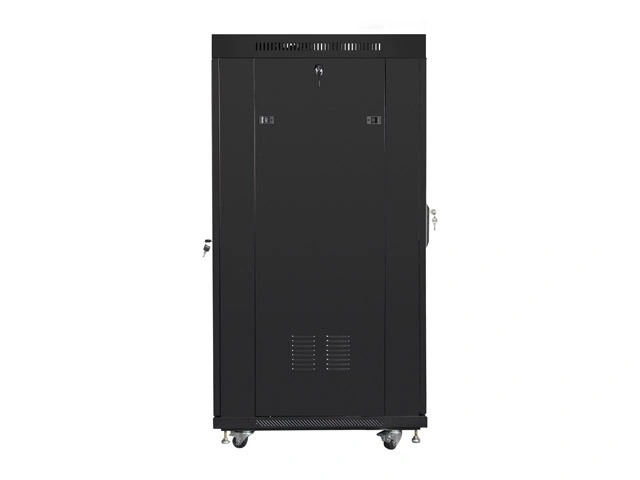 Lanberg FF01-8015-23BL, volně stojící rozvaděč, 15U/800x1000, síťované dveře, černá