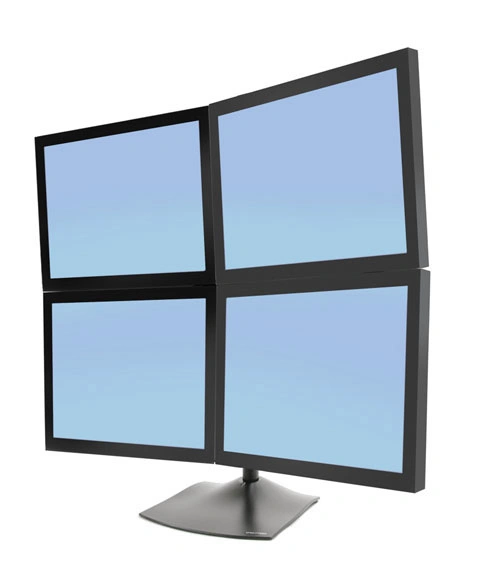 Ergotron DS100 Quad-Monitor Desk Stand - Stojan pro čtyři ploché panely, černá - hliník, ocel